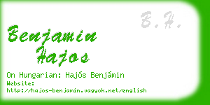benjamin hajos business card