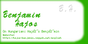 benjamin hajos business card